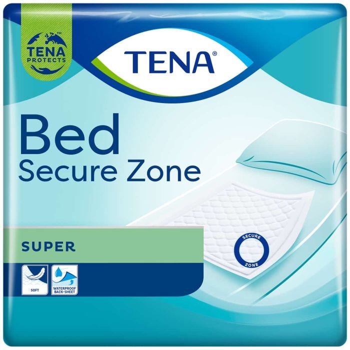 Multipack 4x TENA Bed Secure Zone Super 60x60cm (1450ml) 30 Pack