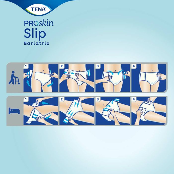 TENA Slip Bariatric Super XXL (2900ml) 32 Pack - fitting guide