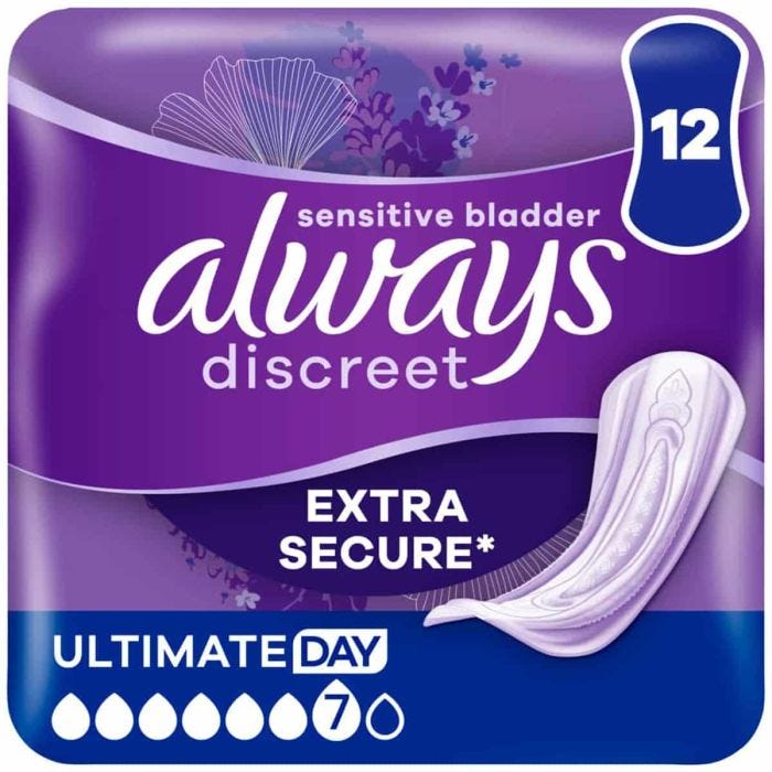 Always Discreet Pads Ultimate Day 12 Pack