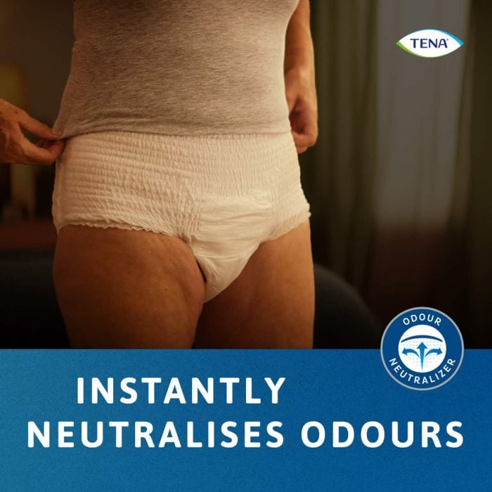 Multipack 8x TENA Pants Night Super Medium (2010ml) 10 Pack - instantly neutralises odours