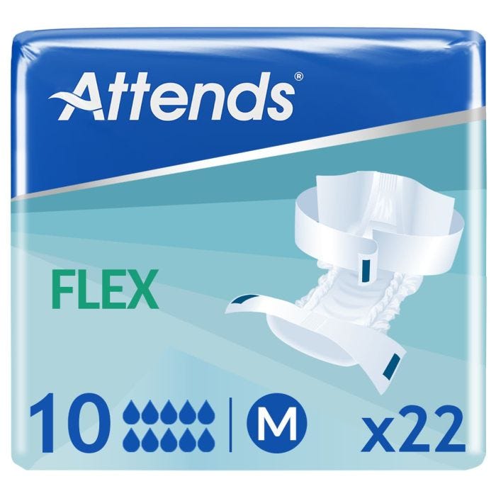 Attends Flex 10 - Medium (75-105cm/29-41in) Pack of 22 - mobile