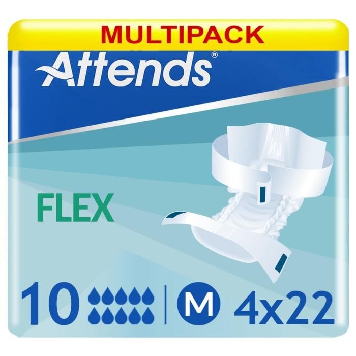 Multipack 4x Attends Flex 10 Medium (3161ml) 22 Pack - multi mobile