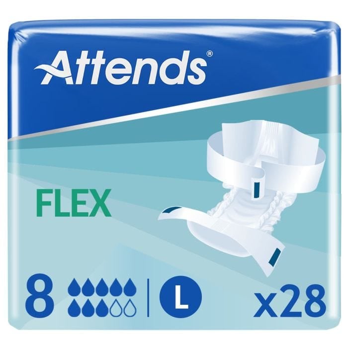 Attends Flex 8 - Large (85-125cm/33-49in) Pack of 28 - mobile