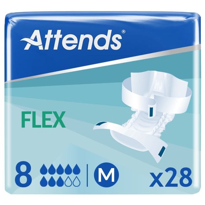 Attends Flex 8 - Medium (75-105cm/29-41in) Pack of 28 - mobile