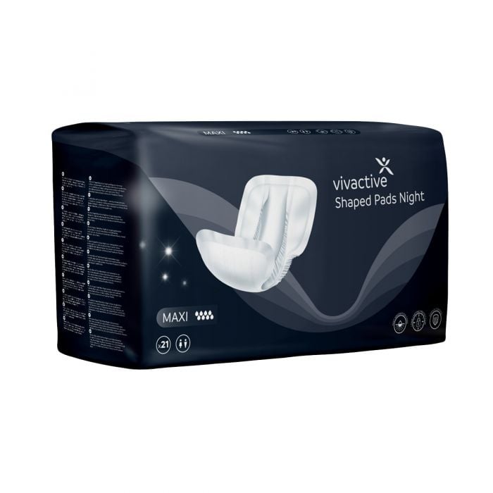 Multipack 4x Vivactive Shaped Pads Night Maxi (3500ml) 21 Pack