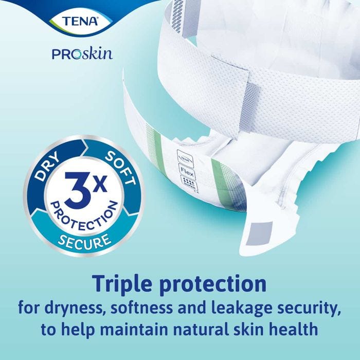 Multipack 3x TENA Flex Super XL (3300ml) 30 Pack - triple protection