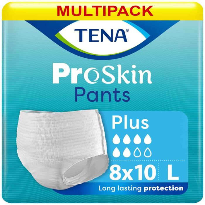 Multipack 8x TENA Pants Plus Large (1300ml) 10 Pack