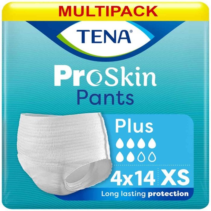 Multipack 4x TENA Pants Plus XS (1700ml) 14 Pack