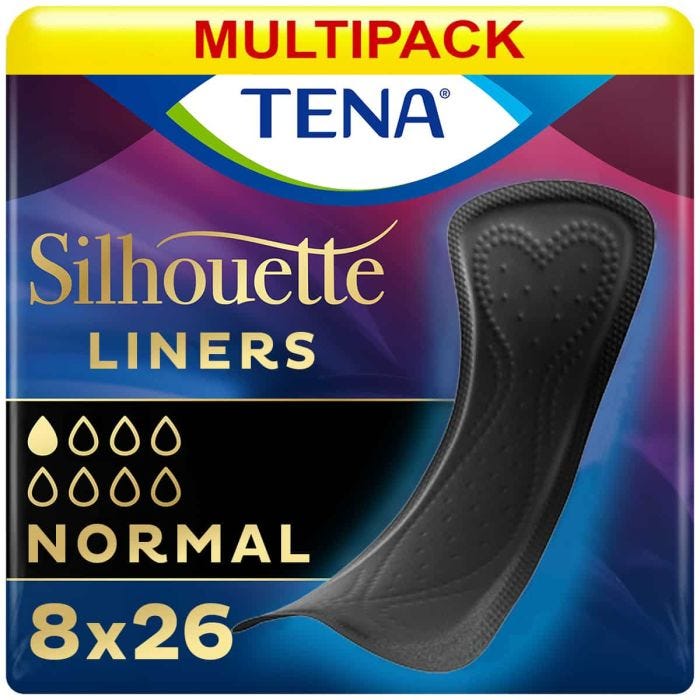 Multipack 8x TENA Silhouette Noir Normal Liners