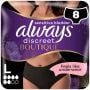 Always Discreet Boutique Pants Plus Black Large 8 Pack