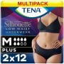 Multipack 2x TENA Silhouette Plus Low Waist Pants Noir Medium (750ml) 12 Pack