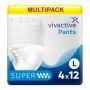 Multipack 4x Vivactive Pants Super Large (1950ml) 12 Pack