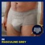 Multipack 4x TENA Men Active Fit Pants Normal Grey Small/Medium (850ml) 12 Pack - secondary 3