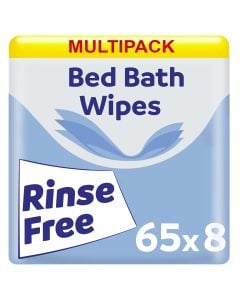 Multipack 65x Vivactive Lightly Scented Bed Bath Wipes 8 Pack - mobile