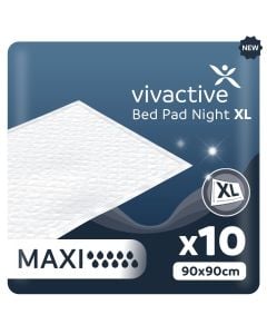 Vivactive Bed Pad Night Maxi XL 90x90cm (3000ml) 10 Pack - mobile new