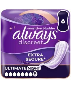 Always Discreet Pads Ultimate Night 6 Pack