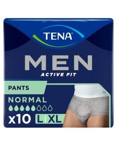 TENA Men Active Fit Pants Normal Grey Large/XL (850ml) 10 Pack - mobile