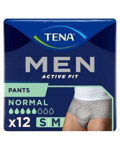 TENA Men Active Fit Pants Normal Grey Small/Medium (850ml) 12 Pack - mobile