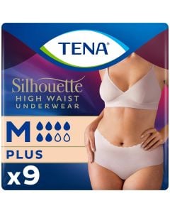 TENA Silhouette Plus High Waist Pants Cream Medium (1010ml) 9 Pack - mobile