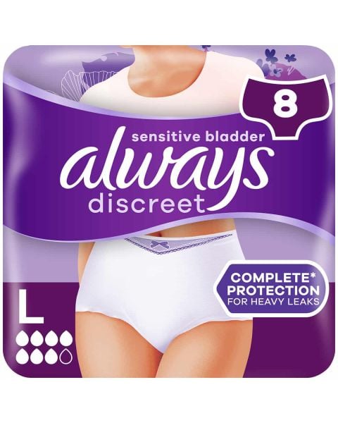 Always Discreet Pants Plus Large 8 Pack